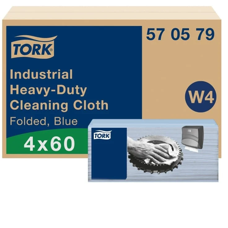 Tork Extra Starkes Industrie-Reinigungstuch W4 blau, 60 Tücher