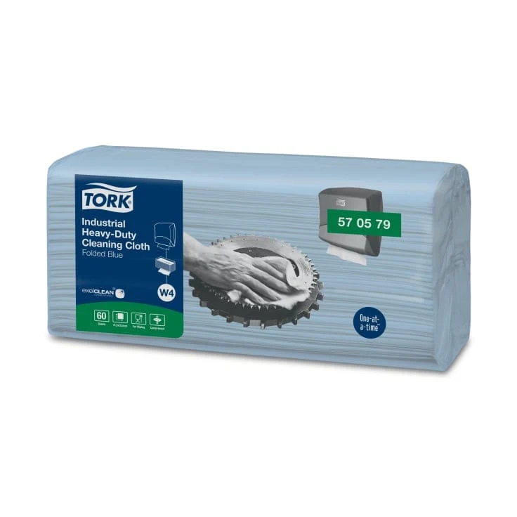 Tork Extra Starkes Industrie-Reinigungstuch W4 blau, 60 Tücher