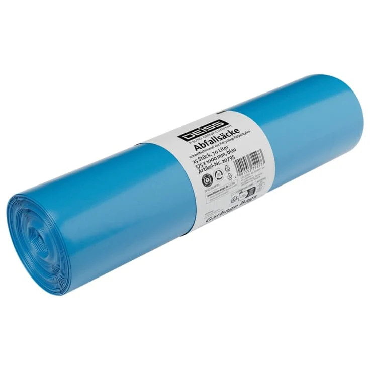 DEISS RE:SOURCE® Müllbeutel aus LDPE 70 Liter, blau