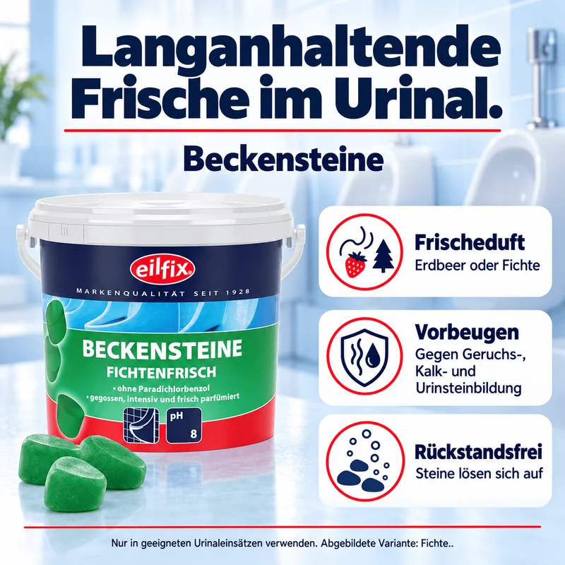 EILFIX Beckensteine – Langanhaltende Frische für Urinale