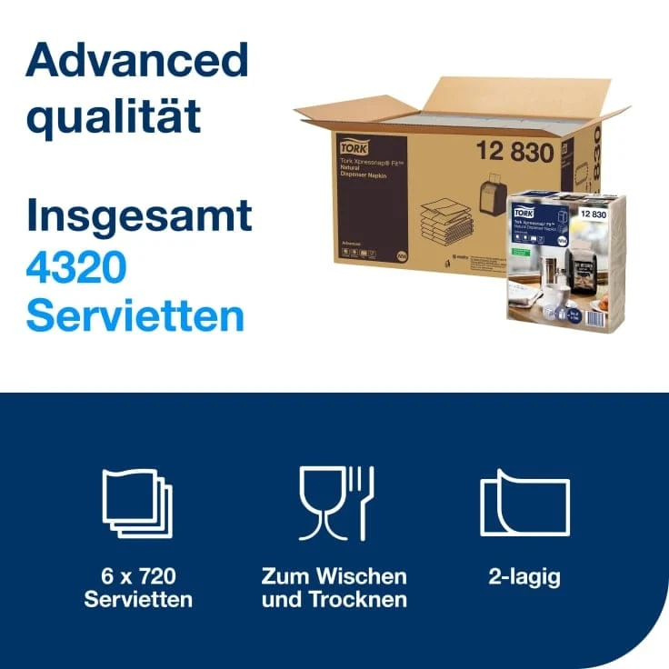 Tork Xpressnap Fit Spenderserviette N14 2-lagig, natur