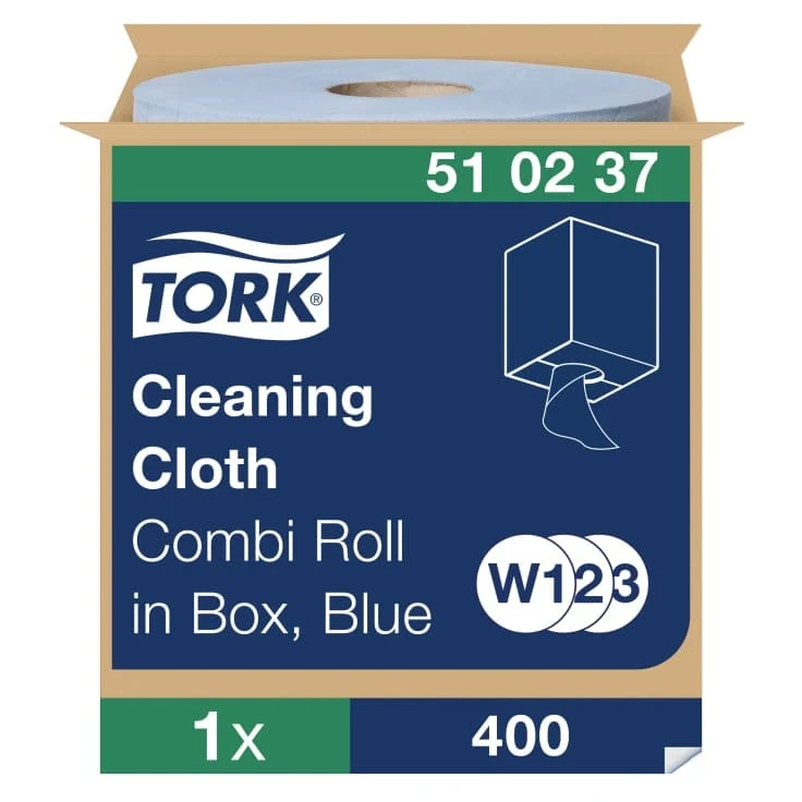 Tork Reinigungstuch 510 W1/W2/W3 1-lagig, blau
