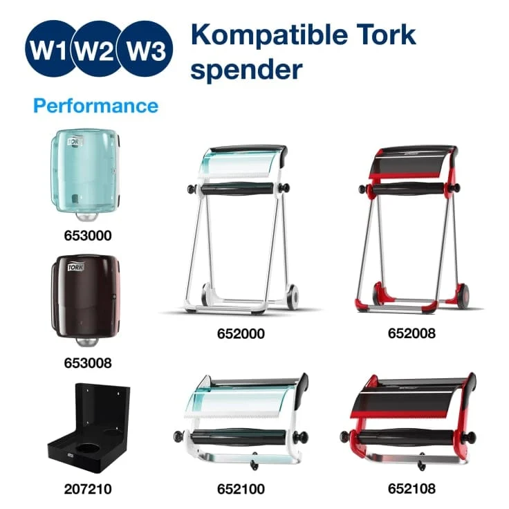 Tork Fusselarmes Reinigungstuch W1/W2/W3 türkis, 180 m
