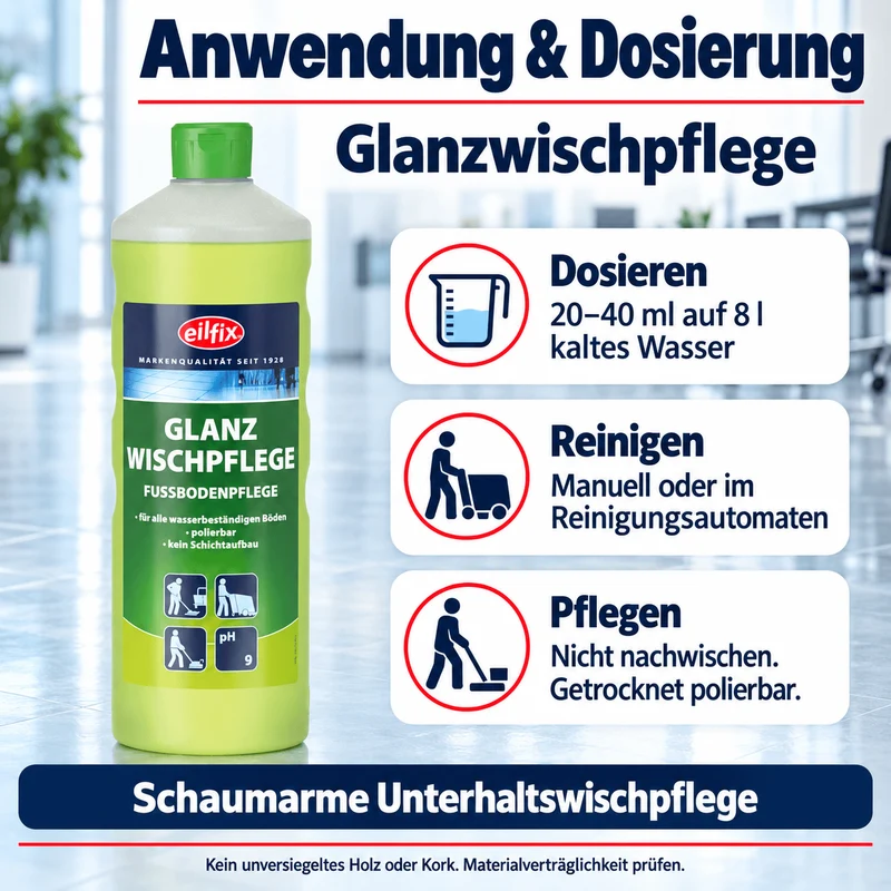 EILFIX GLANZWISCHPFLEGE Fußbodenpflege
