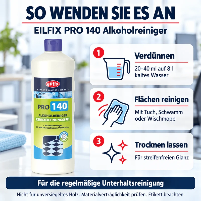 EILFIX PRO 140 ALKOHOLREINIGER Kennzeichnungsfrei Allzweckreiniger