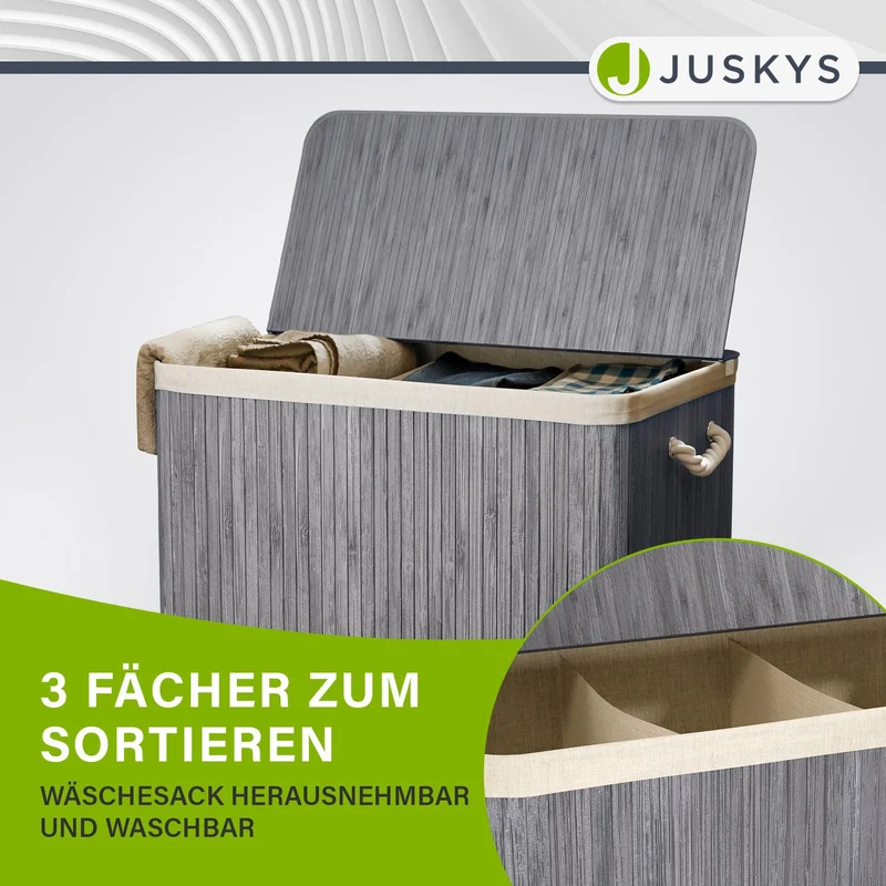 Bambus Wäschekorb Curly