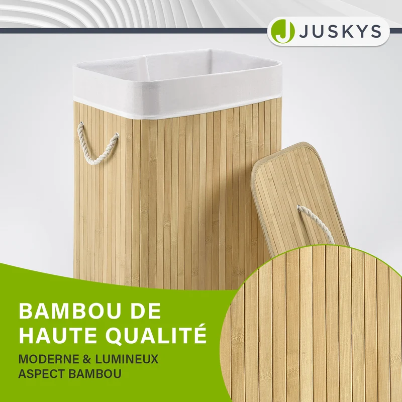 Bambus Wäschekorb Curly