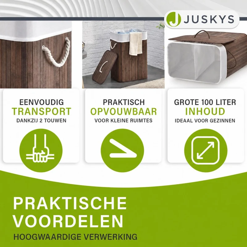 Bambus Wäschekorb Curly