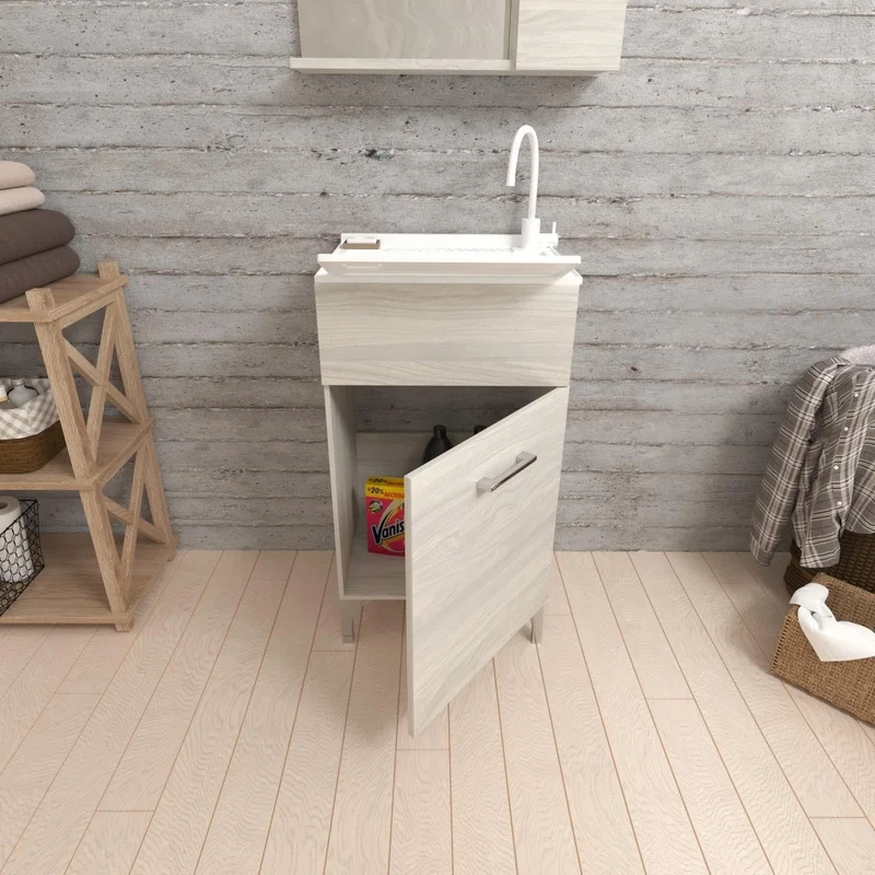 Lavatoio anta unica da cm 45x50 colore rovere grigio