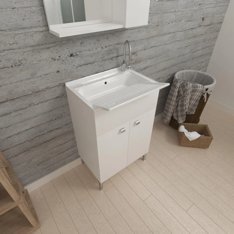 Lavatoio 2 ante da cm 50x50 colore Bianco