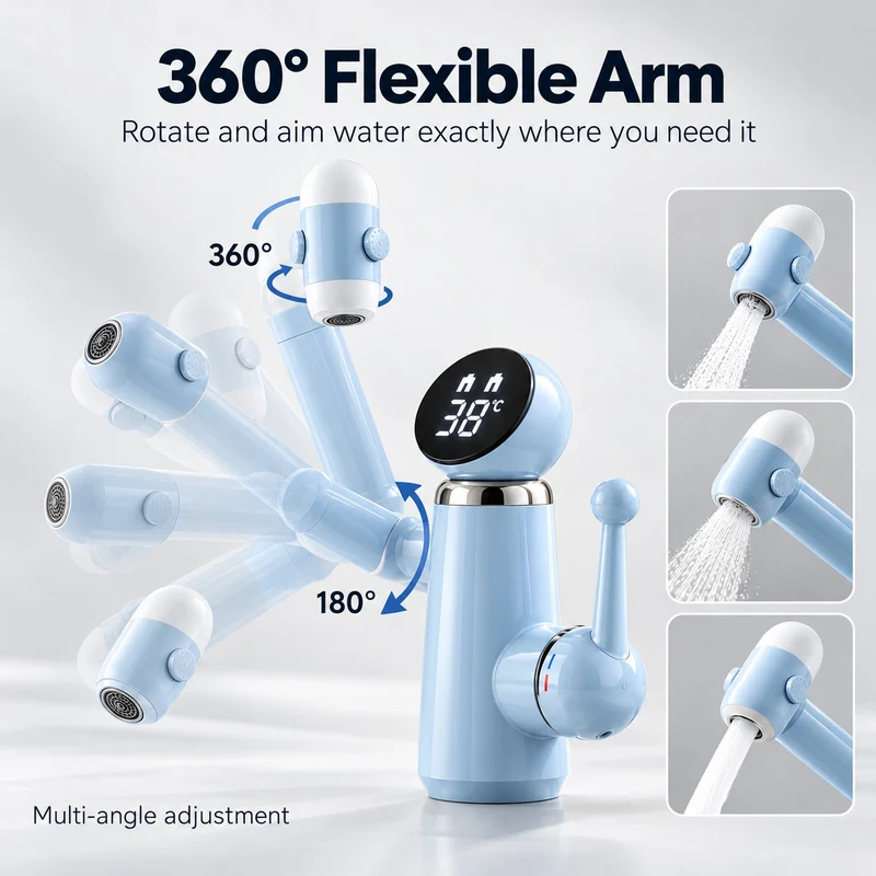 Robo Flow Smart Full-Rotating Digital Faucet