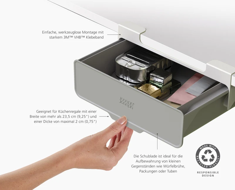 CupboardStore™ Unterregal-Schublade aus recyceltem Plastik