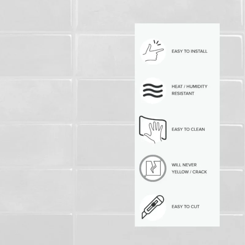 Faux Marble Self-Adhesive Imitation Tile Wall Panels