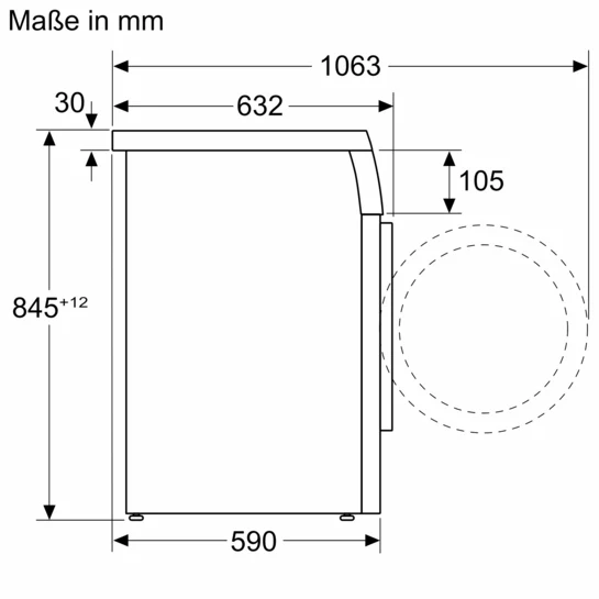 Serie 6 Waschmaschine, unterbaufähig - Frontlader 8 kg max. 1400 U/min. WUU28T70