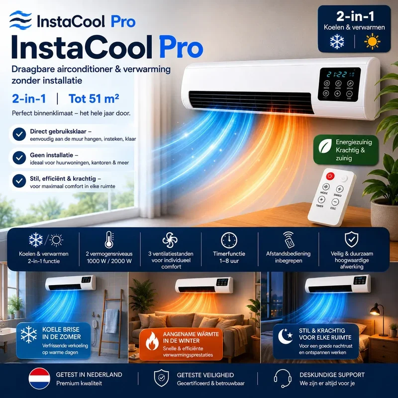 Refroidisseur et Chauffage Portable 2-en-1 | Contrôle Climatique Sans Installation
