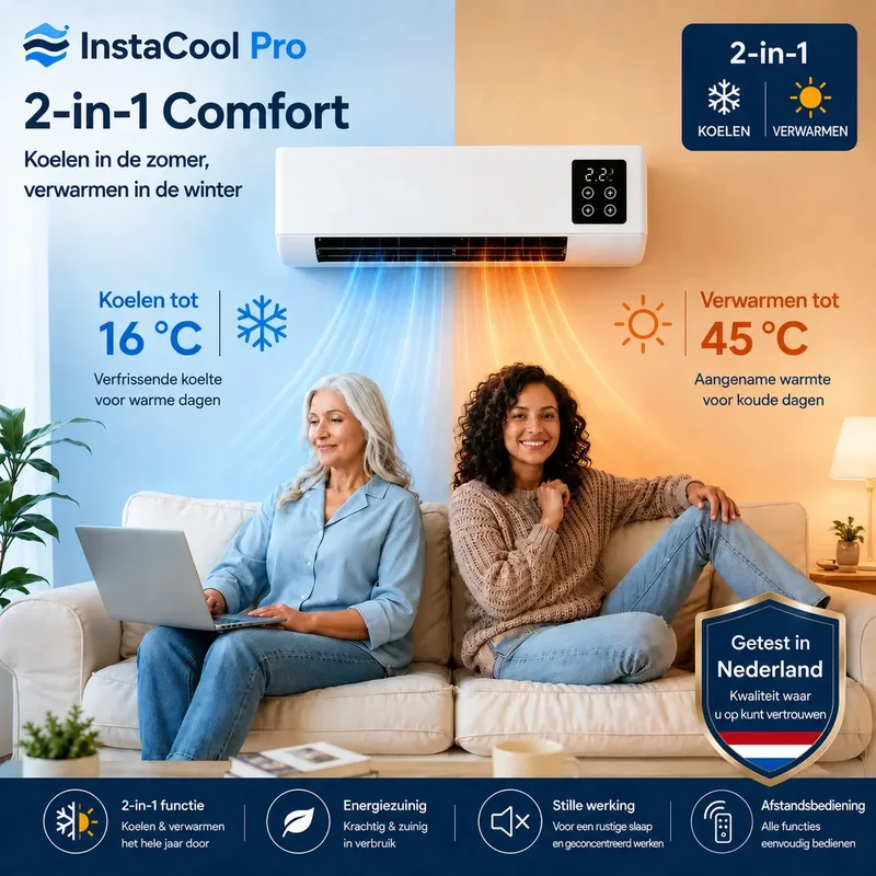 Refroidisseur et Chauffage Portable 2-en-1 | Contrôle Climatique Sans Installation