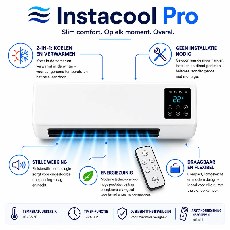Refroidisseur et Chauffage Portable 2-en-1 | Contrôle Climatique Sans Installation