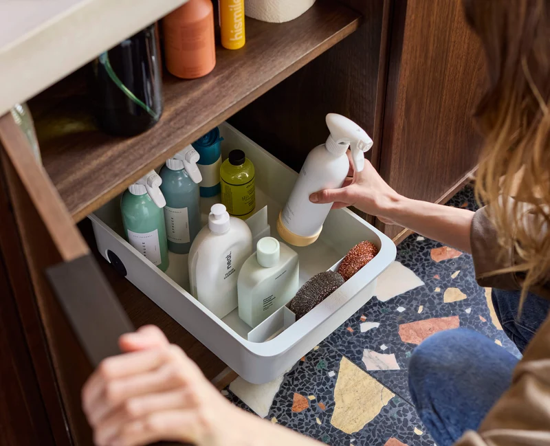 CupboardStore™ Großer ausziehbarer Putzschrank Storage Caddy aus recyceltem Plastik