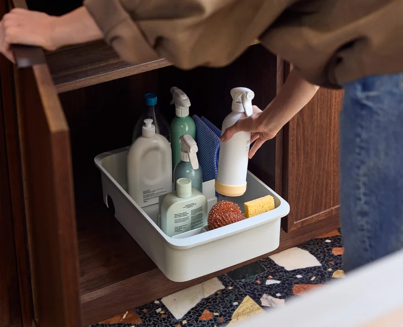 CupboardStore™ Großer ausziehbarer Putzschrank Storage Caddy aus recyceltem Plastik