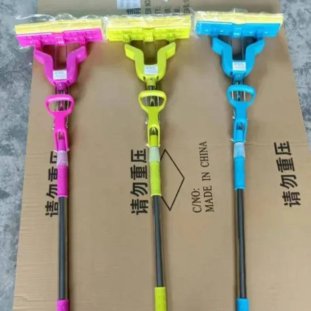 Self-Squeezing PVA Sponge Mop (Hands-Free Roller Mop for Floor Cleaning)