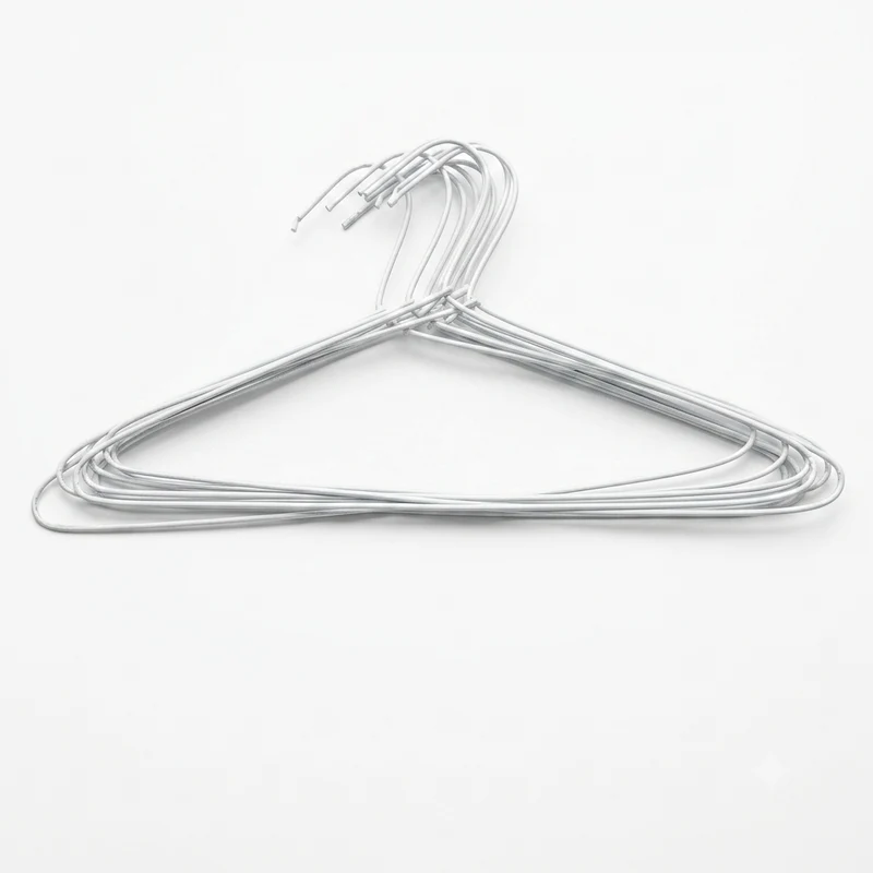 Plastic Coated Wire Clothes Hangers 10 Pcs (Slim Space-Saving Metal Hangers Set)