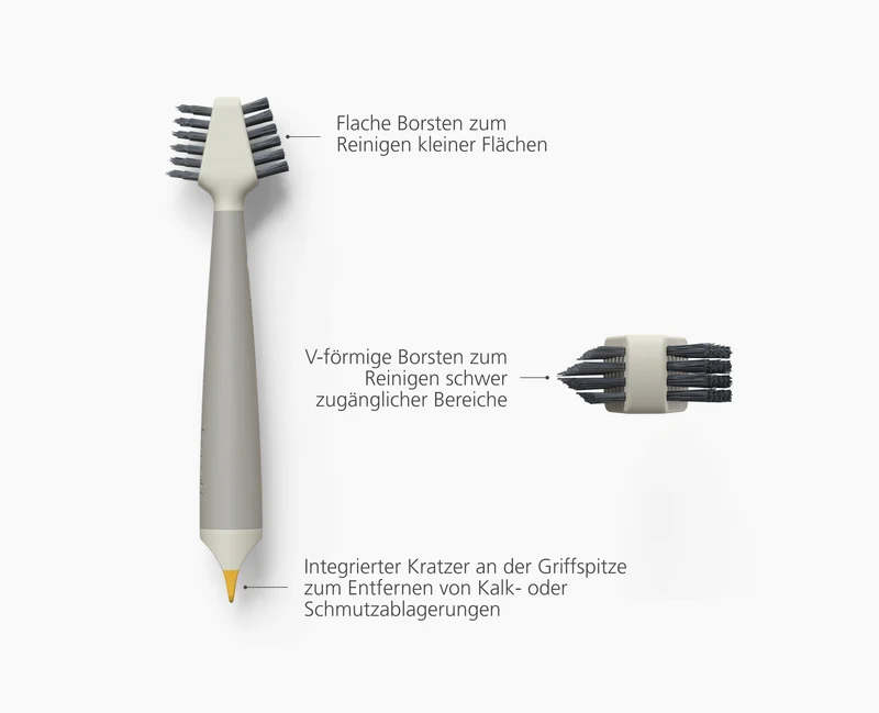 CleanTech™ 3-in-1 Kleine Reinigungsbürste mit Griff