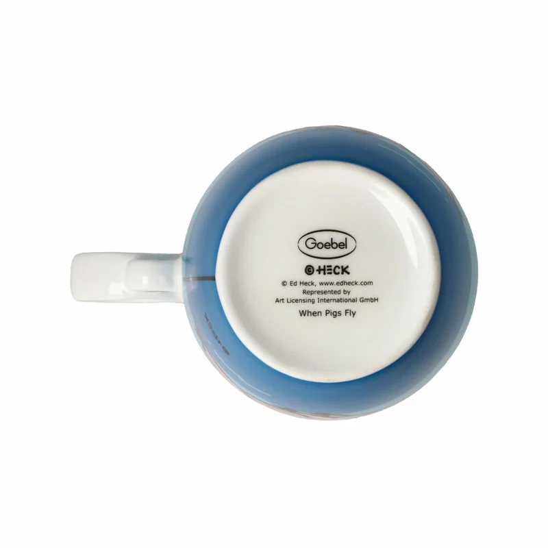 Goebel Künstlertasse Ed Eck - When Pigs Fly, Fine Bone China, Bunt, 400 ml, 67200181