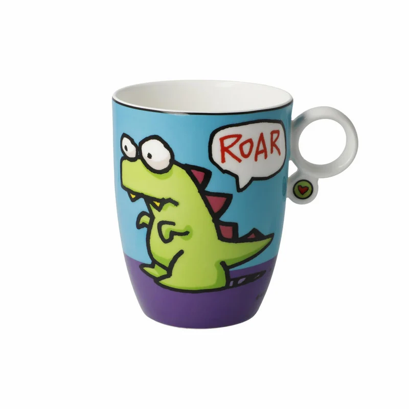 Goebel Künstlertasse Ed Eck - Roar, Fine Bone China, Bunt, 400 ml, 67200191