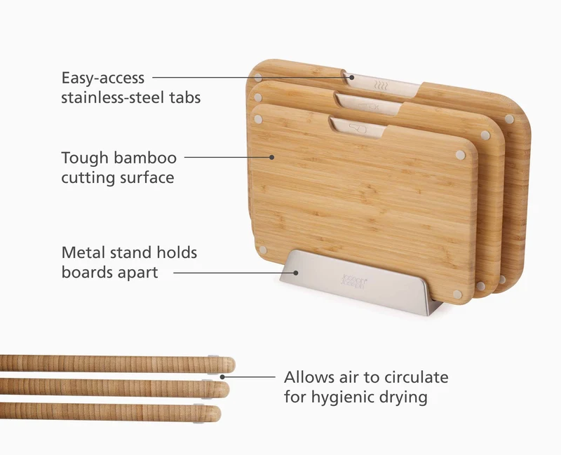 Nest™ Boards – 3-teiliges Schneidebrett-Set aus Bambus