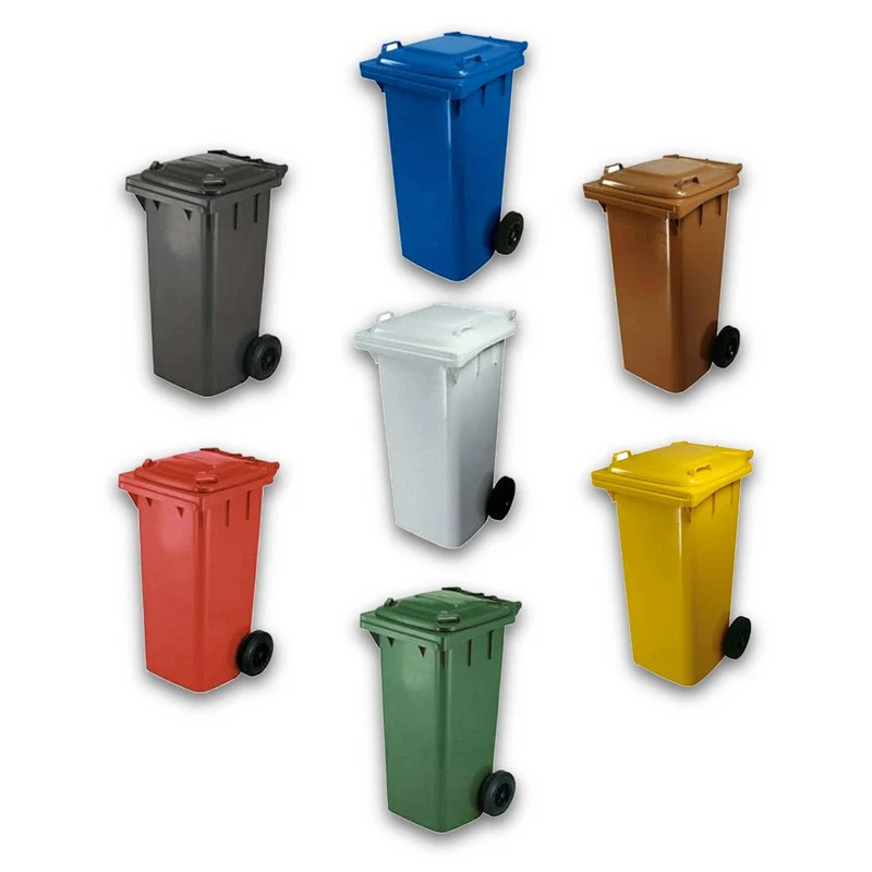 Bidone per la raccolta differenziata 120 lt - colore blu