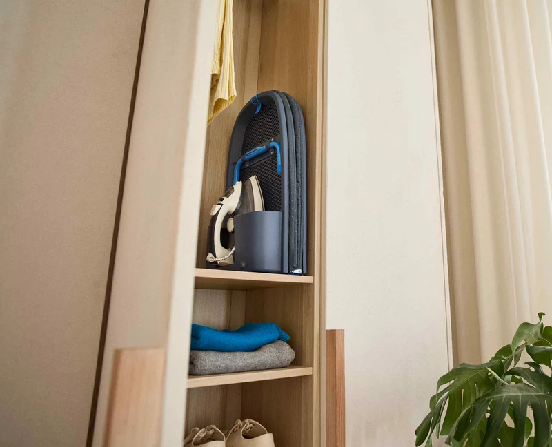 Pocket Max Plus Tischbügelbrett 110cm mit hochwertigem Bezug in Blau