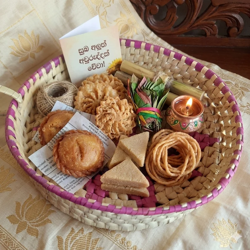 Handwoven Palm Leaf Nesting Tray Set (3-Piece)