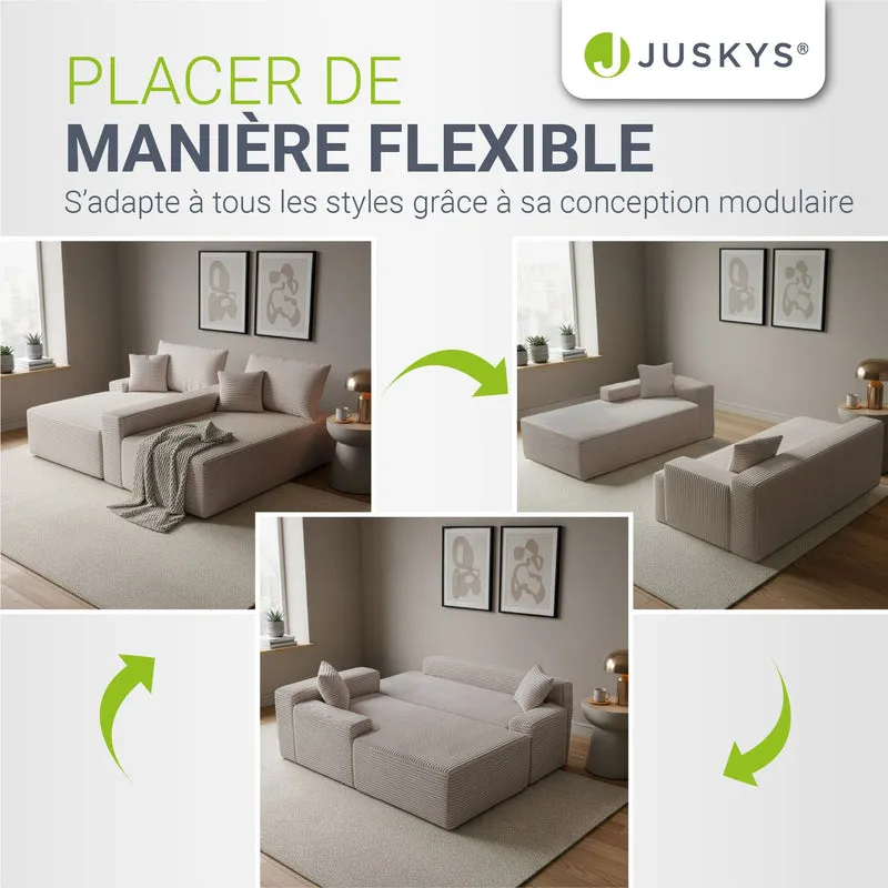 Sofa Coredo mit Cord Bezug & Dekokissen