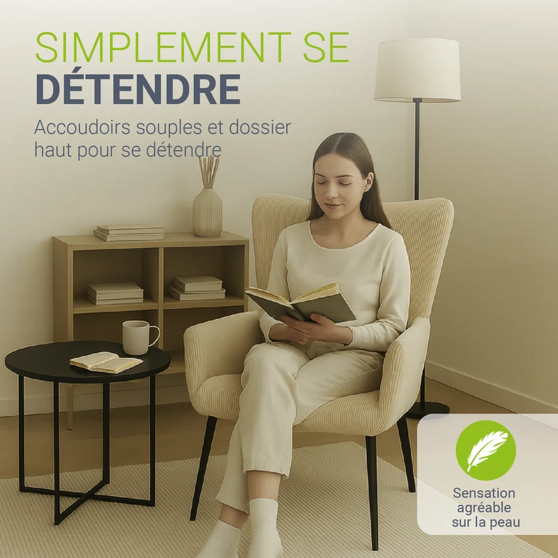 Ohrensessel mit optionalem Hocker Odense