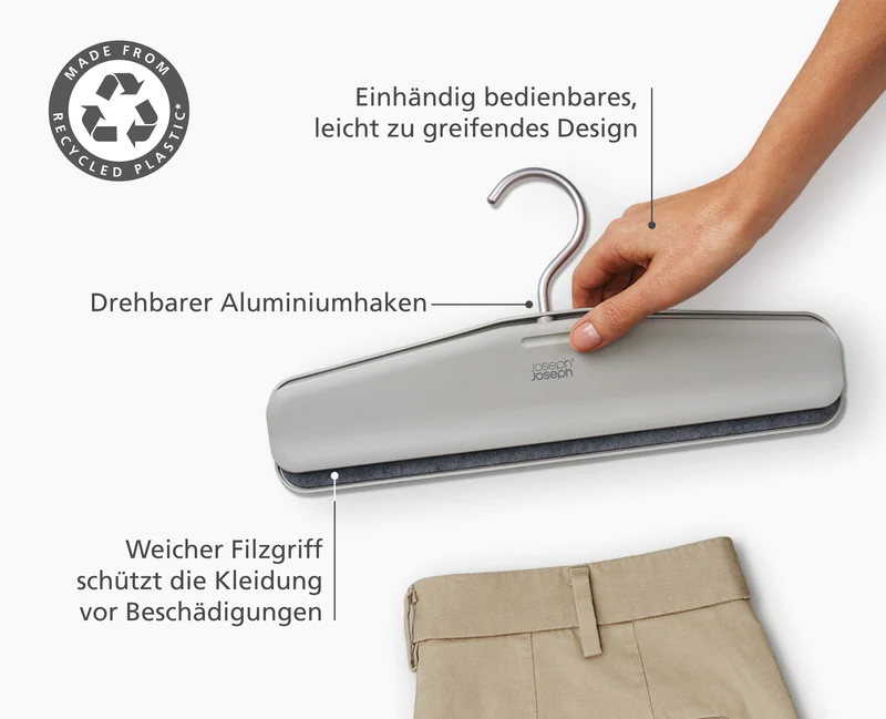 Orderly™ Easy-grip 2er Set Rock- & Hosenbügel in Ecru