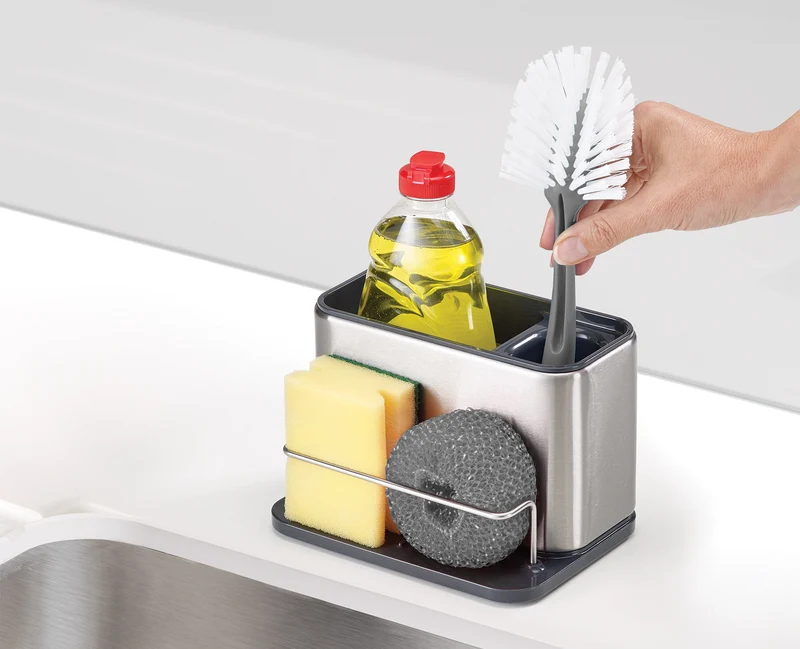 2-teiliges Edelstahl Abtropf- und Spülbecken-Organizer-Set