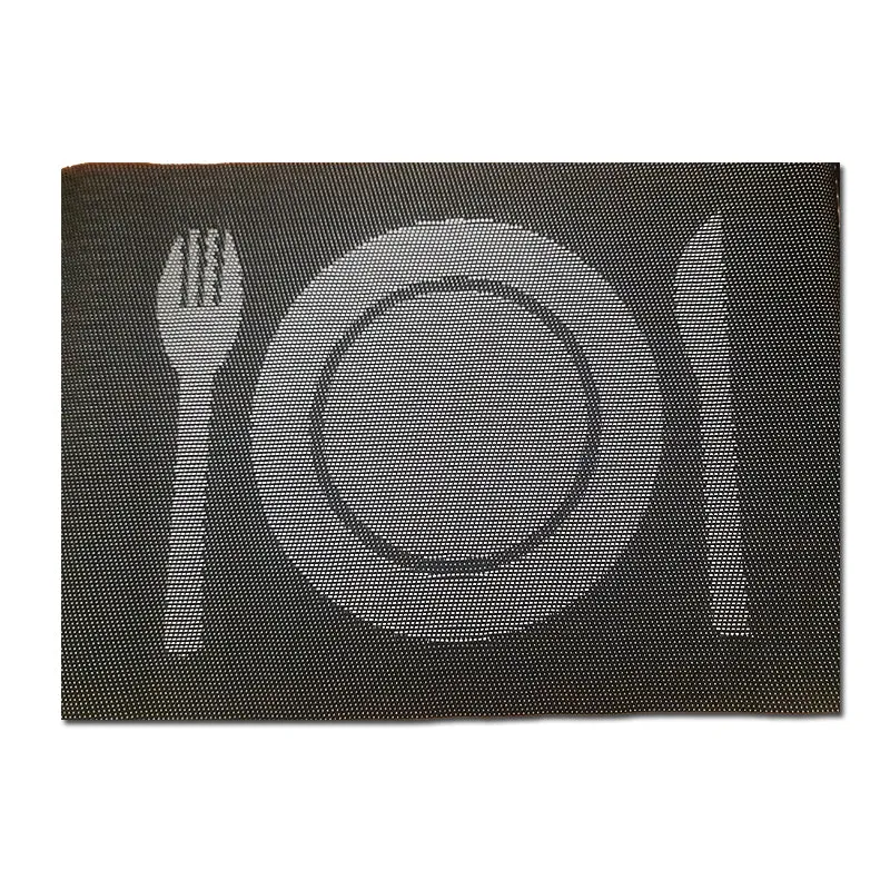 Grey Washable PVC Heat-Resistant Table Placemat 6PCS Set