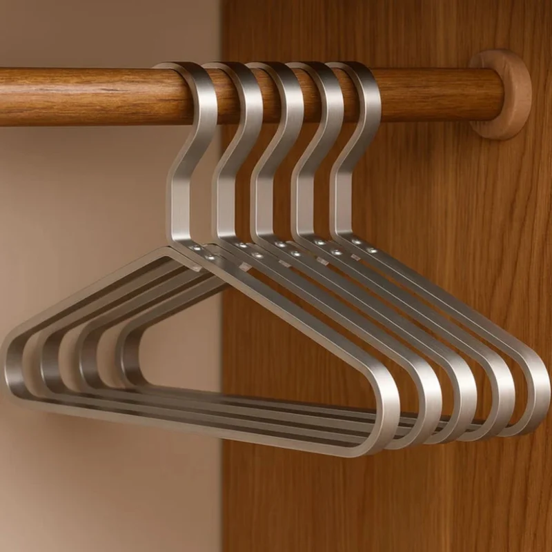 Cintres en Aluminium Élégants pour un Dressing Organisé