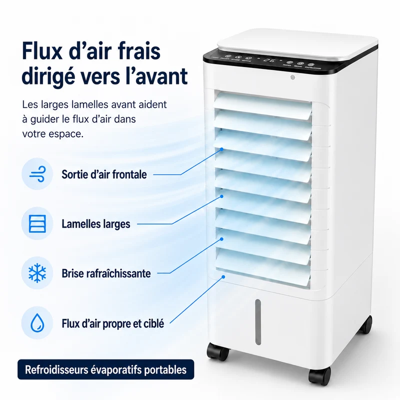 Refroidisseur d'Air Évaporatif Portable pour Maison et Bureau