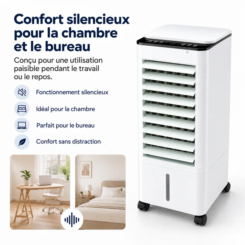 Refroidisseur d'Air Évaporatif Portable pour Maison et Bureau