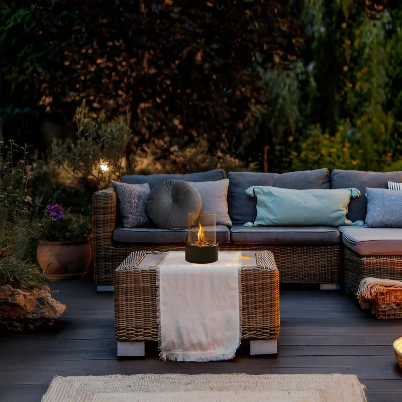 Foyer de Table SleekFlame – Ambiance Moderne et Chaleureuse