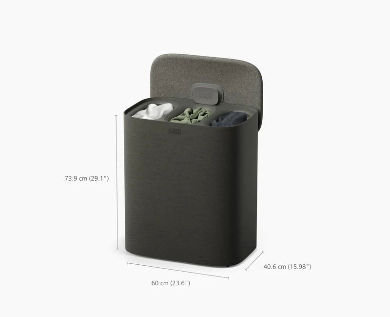 Tota 2 Trio 90L Waldgrau Wäsche-Trennkorb