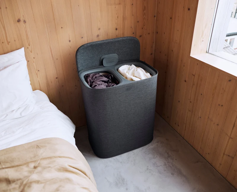 Tota 2 Twin 90L Waldgrau Wäsche-Trennkorb