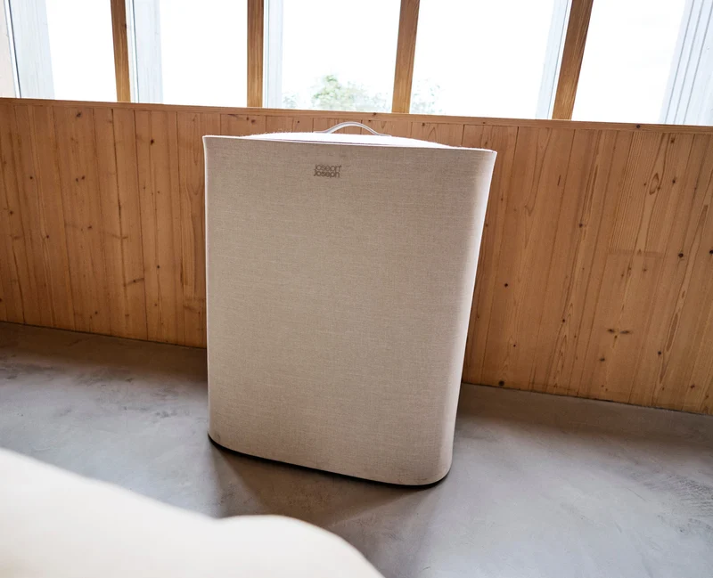 Tota 2 Twin 90L Blasses Pilzbraun Wäsche-Trennkorb
