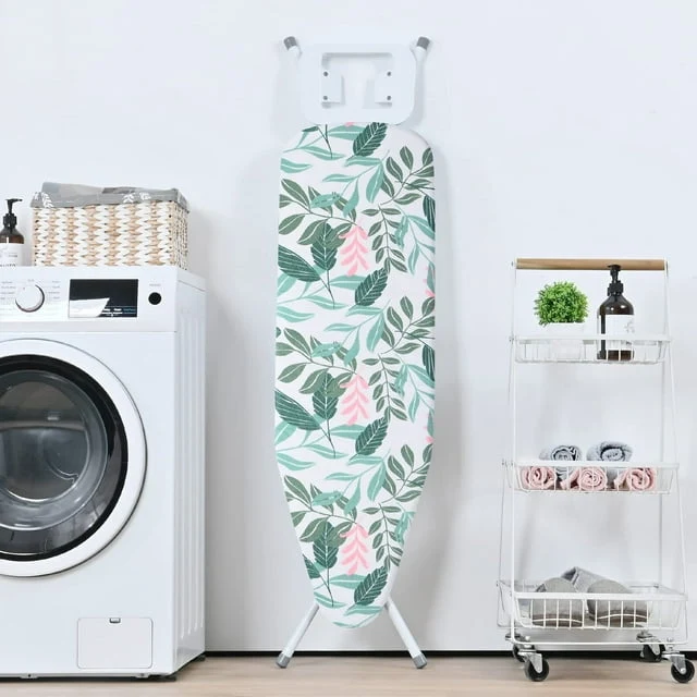 KK KINGRACK Ironing Board Cover with Spring Toggle, Heat Resistant, Elasticized Edge 13"x43", Printed Blue Brushstrokes, 1343-1999-Green