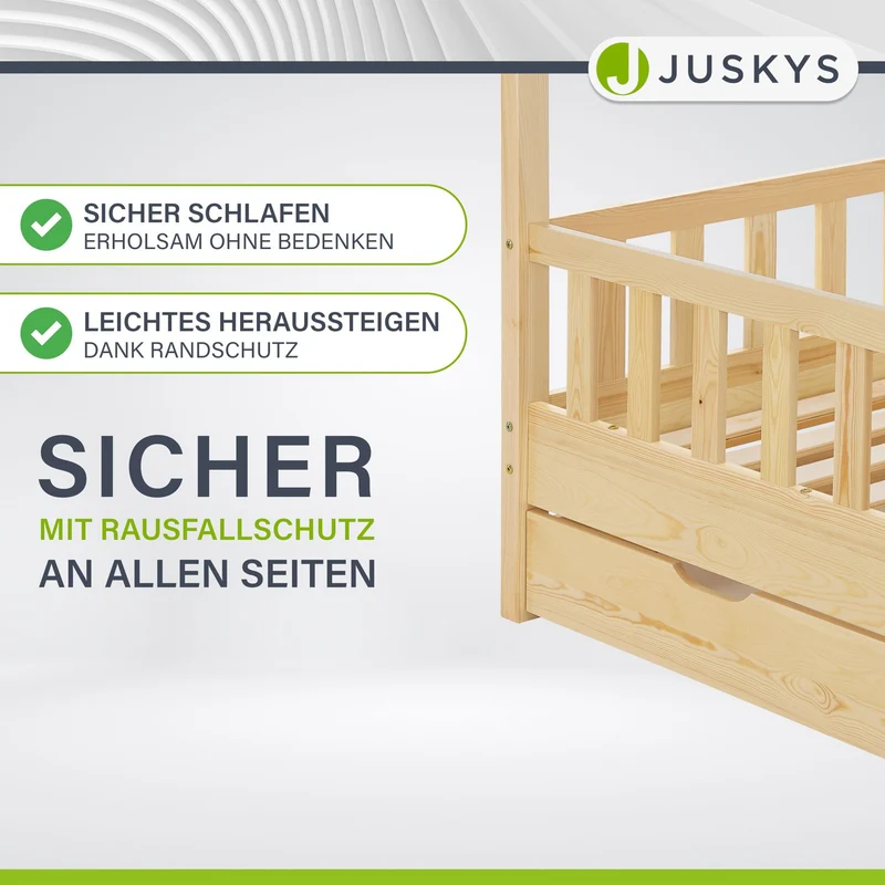 Kinderbett Marli 90 x 200 cm mit Bettkasten