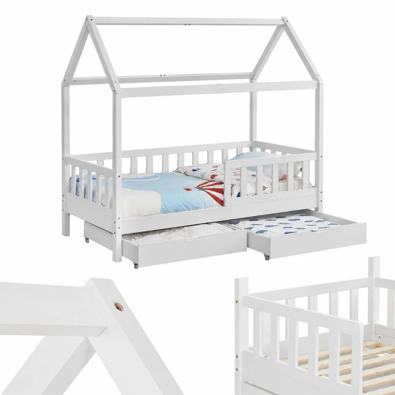 Kinderbett Marli 90 x 200 cm mit Bettkasten