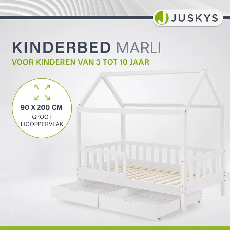 Kinderbett Marli 90 x 200 cm mit Bettkasten