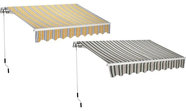 Tenda da sole a barra quadra 300x200 cm - colore Giallo/Crema