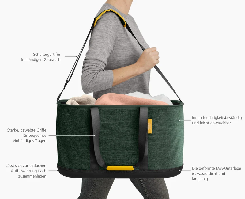 Hold-All™ Faltbarer 45L Wäschekorb für Draußen Grün